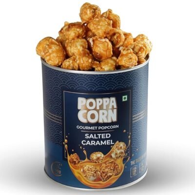 POPPACORN Salted Caramel Gourmet Popcorn, 130g Tin Pack