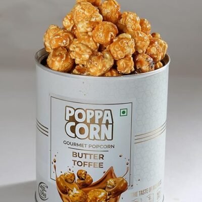 POPPACORN Gourmet Popcorn, Tin Pack (130g, Butter Toffee)