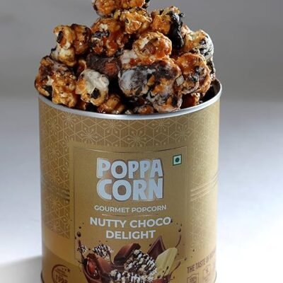 POPPACORN Gourmet Popcorn, Tin Pack (150g, Nutty Choco Delight)