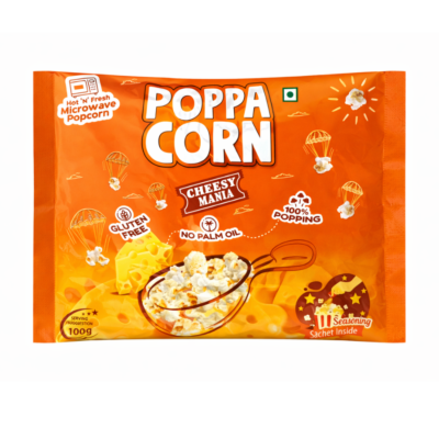 50Gms,Pack Of 15 Cheesy Mania, Microwave Popcorn Hot 'N' Fresh Popcorn
