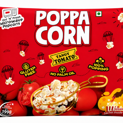 50Gms,Pack Of 15 Tangy Tomato , Microwave Popcorn Hot 'N' Fresh Popcorn