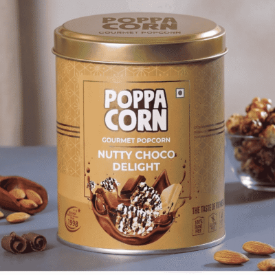 Poppa Corn Nutty Choco Delight Popcorn Tin 150g