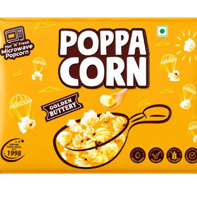 Microwave Golden Buttery Popcorn (33Gms,Pack Of 20)